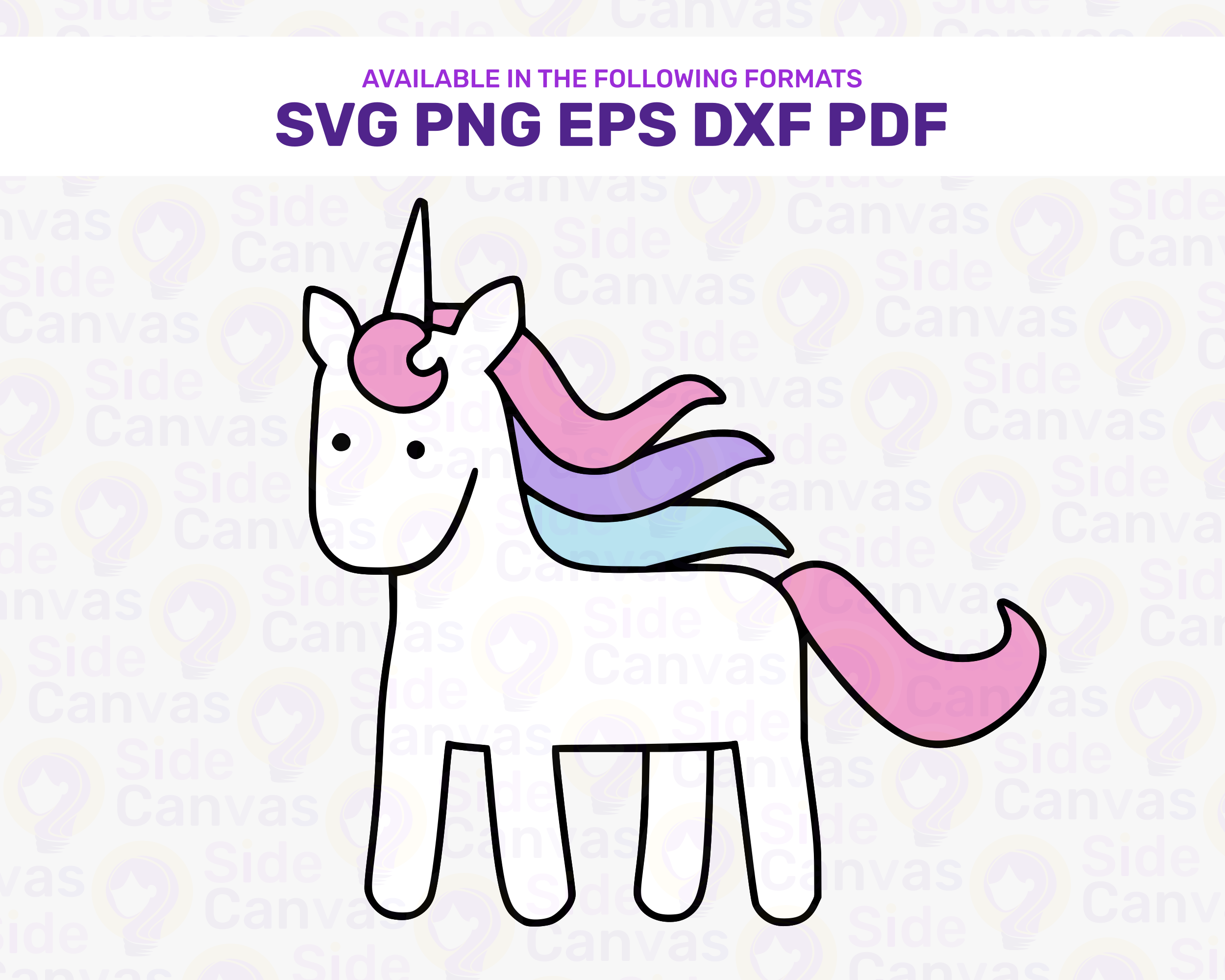 Free Svg Cut File Unicorn With Flower Crown Sidecanvas